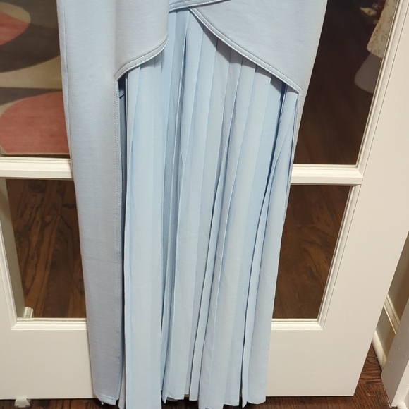 NWT Karen Millen Ponte and Georgette Pleated Jersey Dress - Picture 9 of 15